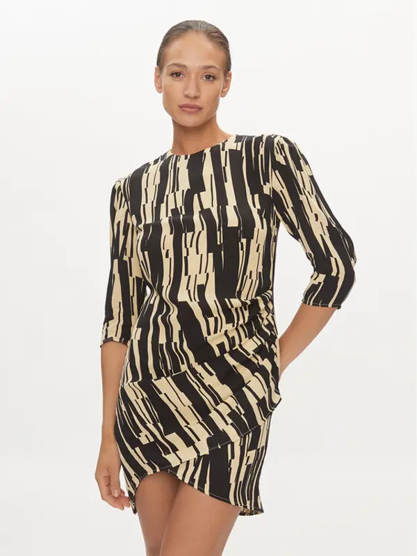 DKNY DKNY Koktel haljina D2A4B344 Crna Regular Fit