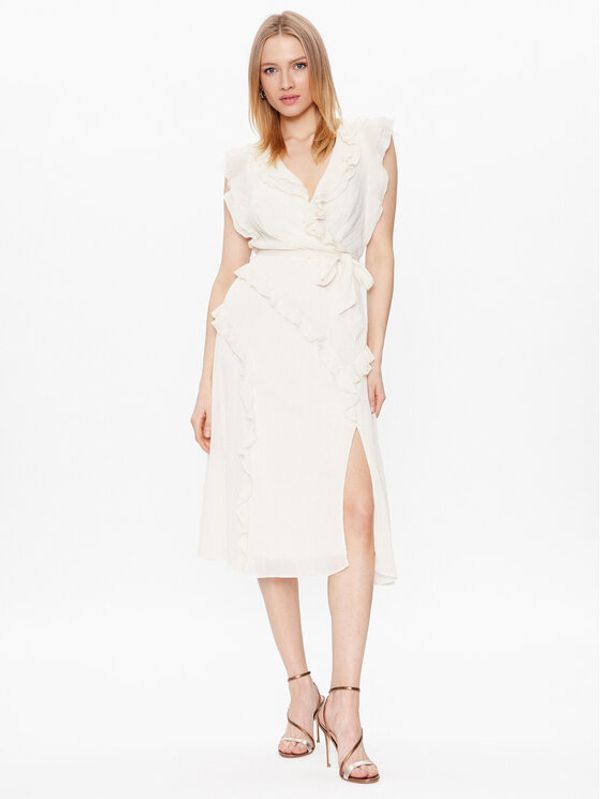 DKNY DKNY Koktel haljina DD2JD393 Écru Regular Fit