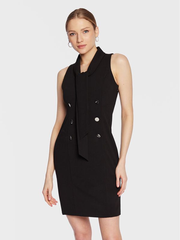 DKNY DKNY Koktel haljina DD3A1852 Crna Slim Fit