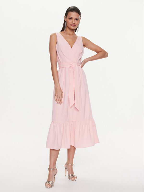 DKNY DKNY Koktel haljina DD3BR685 Ružičasta Regular Fit