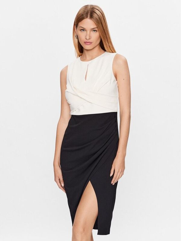 DKNY DKNY Koktel haljina DD3E1963 Écru Regular Fit