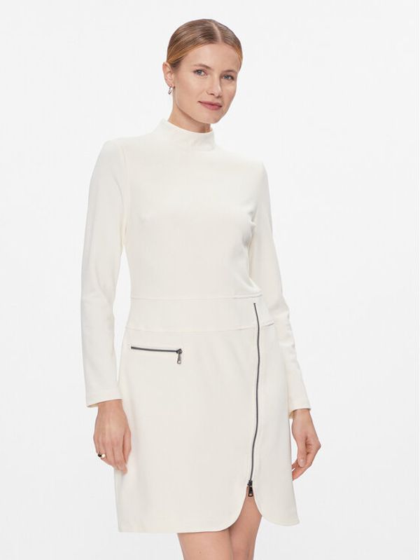 DKNY DKNY Koktel haljina DD3J1430 Écru Regular Fit