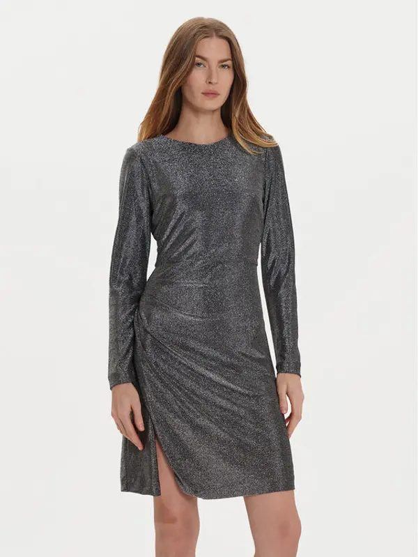 DKNY DKNY Koktel haljina DD4GAA85 Srebrna Regular Fit