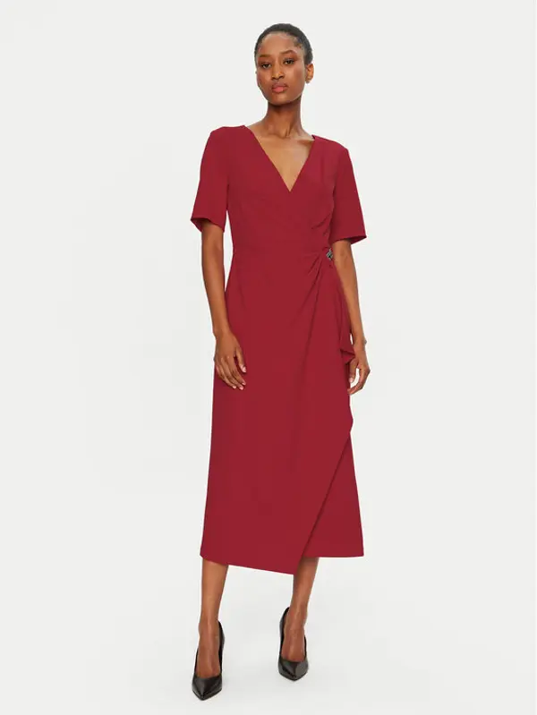 DKNY DKNY Koktel haljina DD4H1B66 Crvena Slim Fit