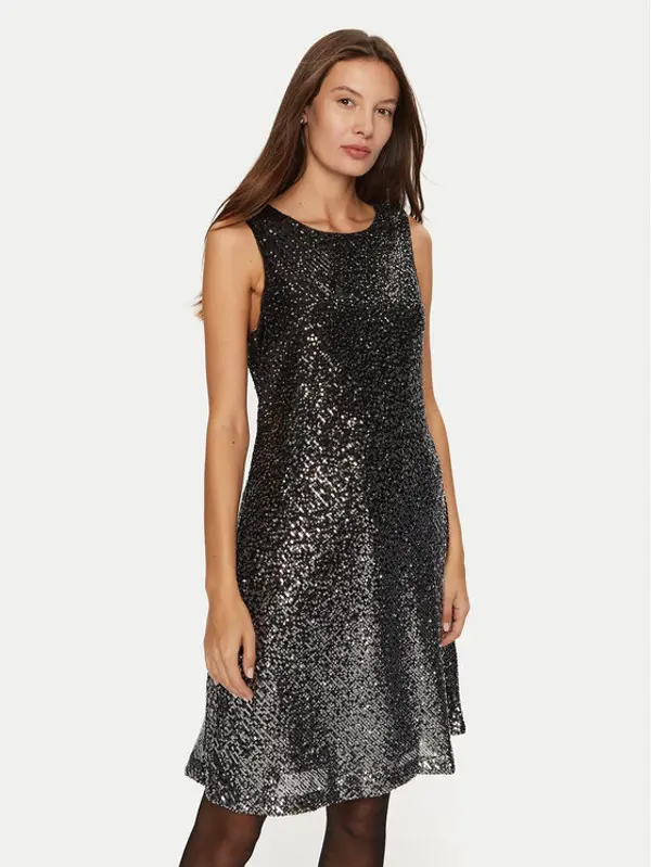 DKNY DKNY Koktel haljina DD4HZB44 Crna Slim Fit