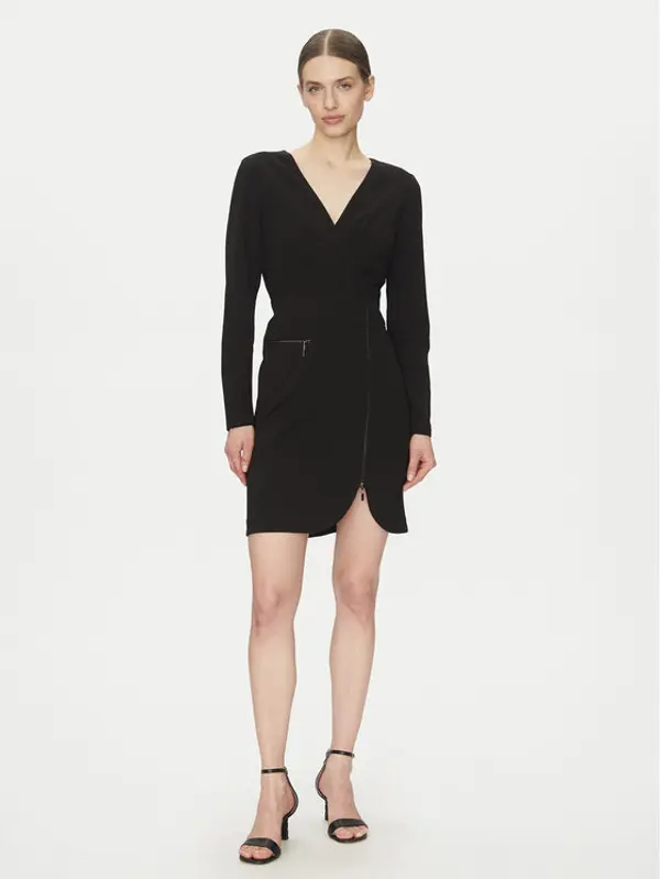 DKNY DKNY Koktel haljina DD4JI62A Crna Slim Fit