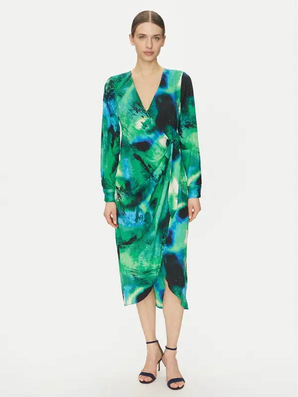 DKNY DKNY Koktel haljina DD4JYD34 Zelena Regular Fit