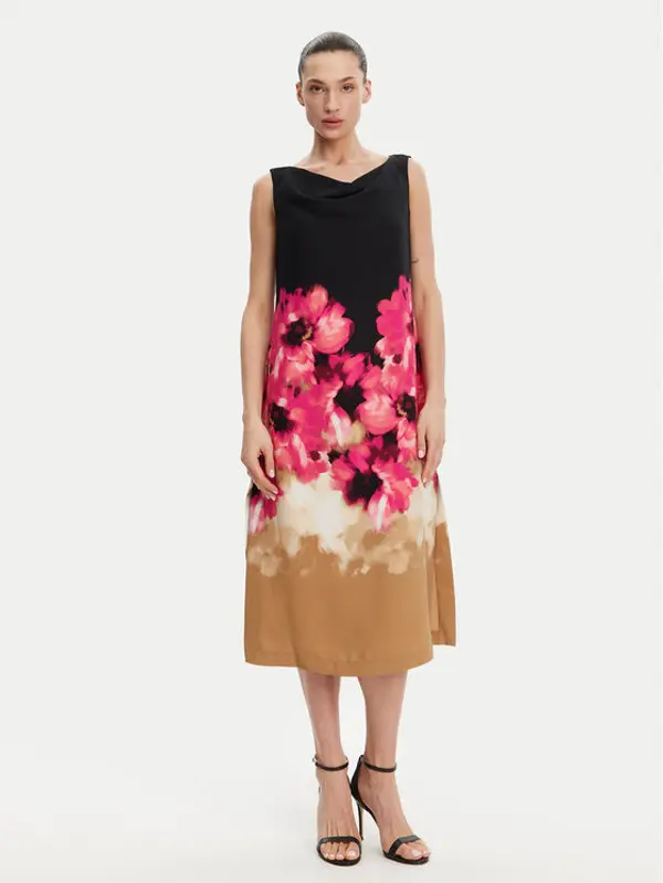 DKNY DKNY Koktel haljina DD4KH09C Crna Regular Fit