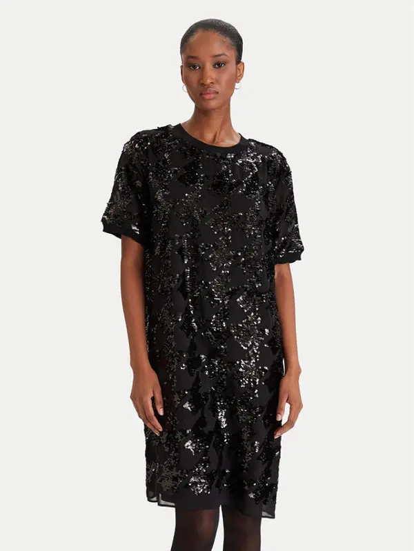 DKNY DKNY Koktel haljina DD54AN74 Crna Regular Fit