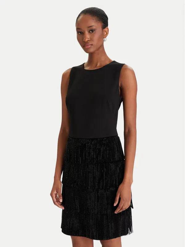 DKNY DKNY Koktel haljina DD5I1B50 Crna Slim Fit