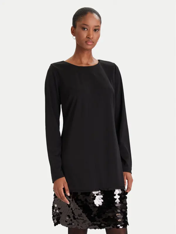 DKNY DKNY Koktel haljina DD5J1N09 Crna Relaxed Fit
