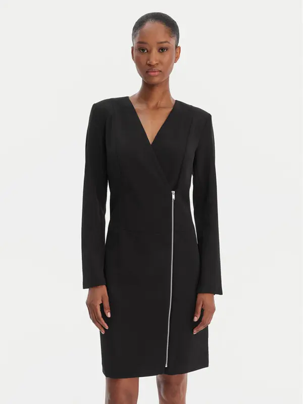 DKNY DKNY Koktel haljina DD5N2P53 Crna Regular Fit