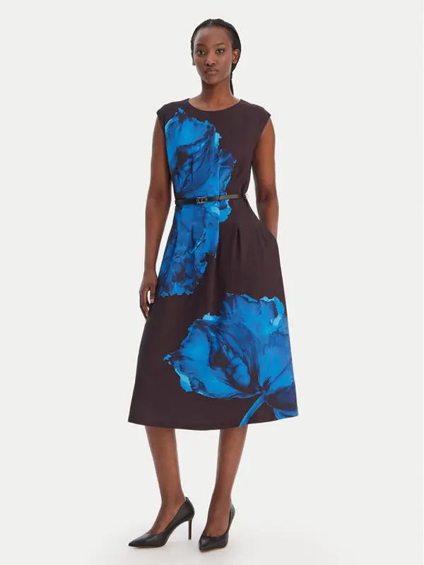 DKNY DKNY Koktel haljina DD5N3J04 Crna Regular Fit