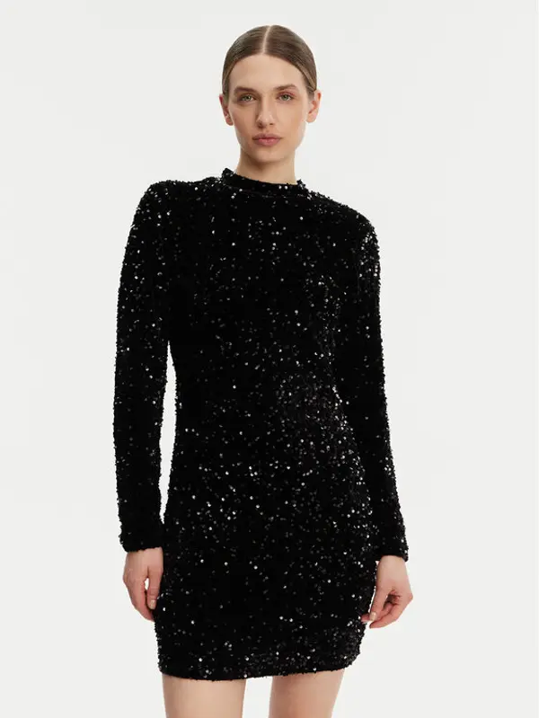 DKNY DKNY Koktel haljina P4ID6XQY Crna Regular Fit