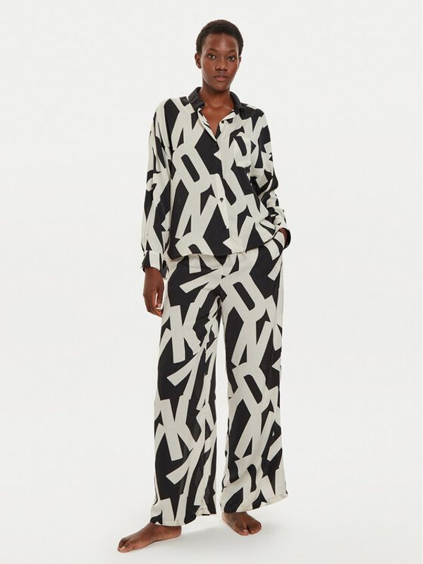 DKNY DKNY Košulja i hlače u kompletu YI90019 Bež Regular Fit