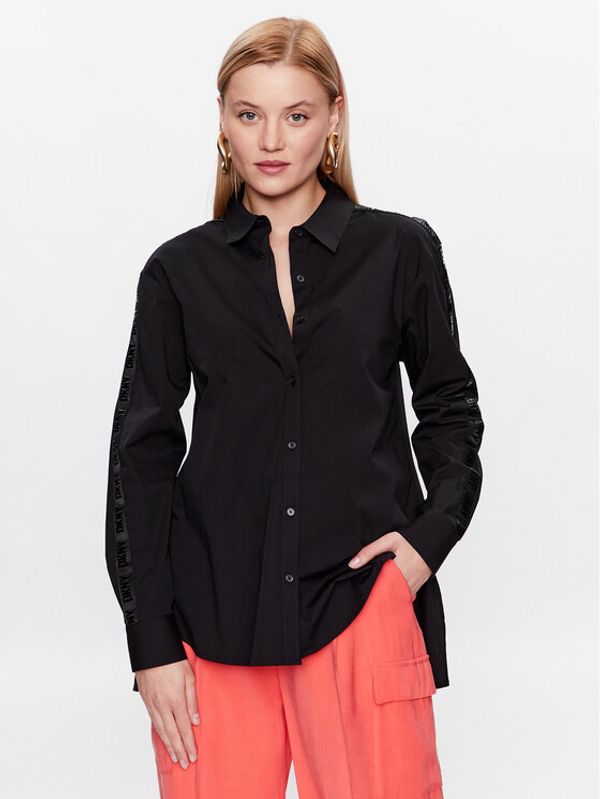 DKNY DKNY Košulja P31M0RY3 Crna Oversize