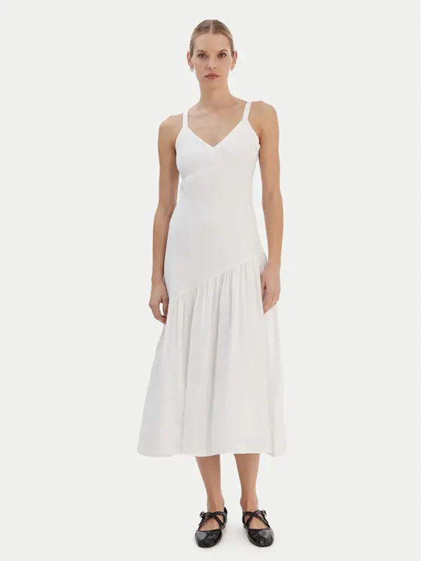 DKNY DKNY Ljetna haljina P5JNCD88 Écru Regular Fit