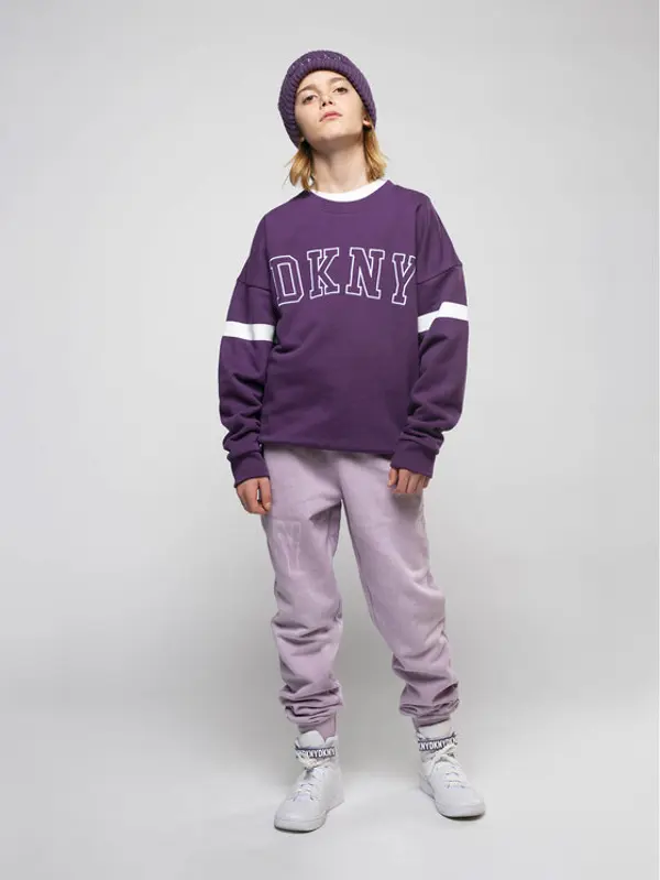 DKNY DKNY Majica dugih rukava D25E57 D Ljubičasta Regular Fit