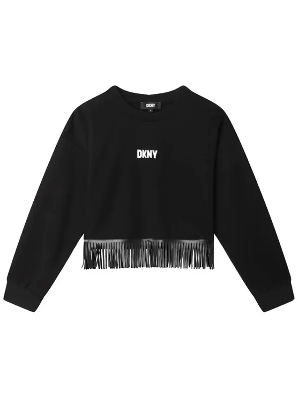 DKNY DKNY Majica dugih rukava D35S93 D Crna Regular Fit