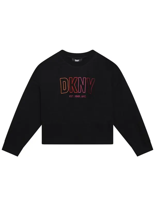 DKNY DKNY Majica dugih rukava D35S94 S Crna Regular Fit