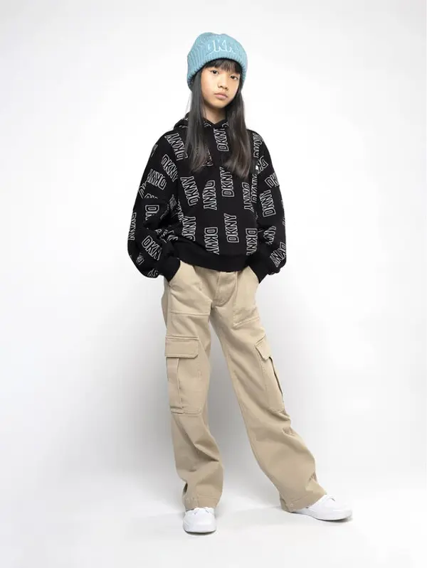 DKNY DKNY Majica dugih rukava D35T13 D Crna Regular Fit