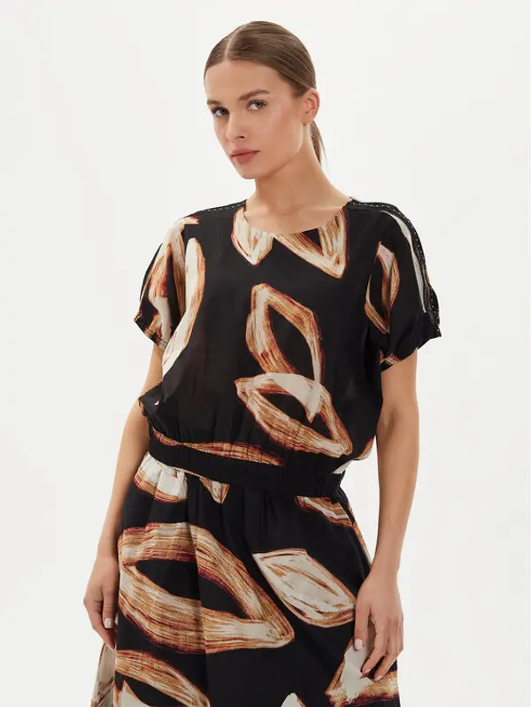 DKNY DKNY Majica P4EA0X37 Crna Oversize