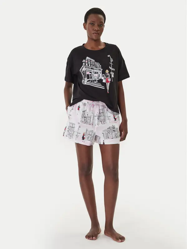 DKNY DKNY Pidžama YI50108 Crna Regular Fit
