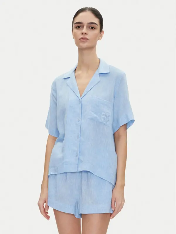 DKNY DKNY Pidžama YI90054 Svijetloplava Regular Fit