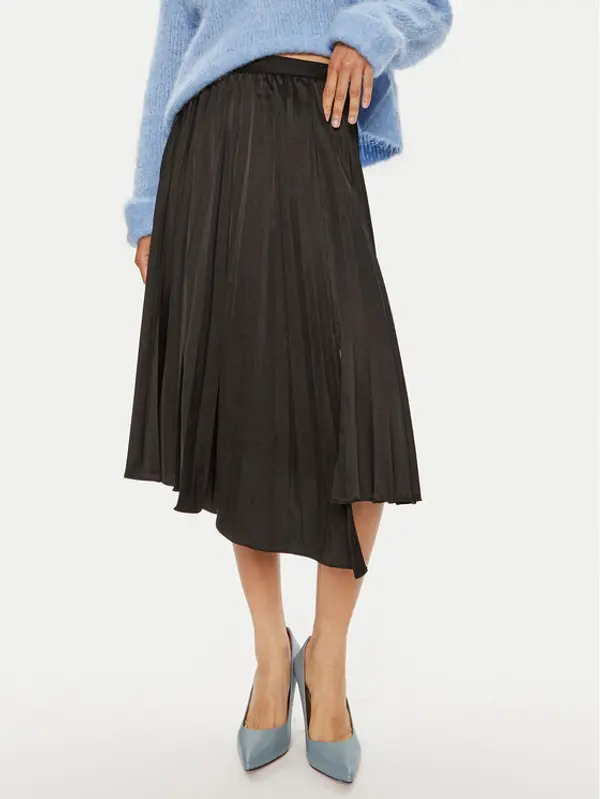 DKNY DKNY Plesirana suknja P4ENTQBW Crna Regular Fit