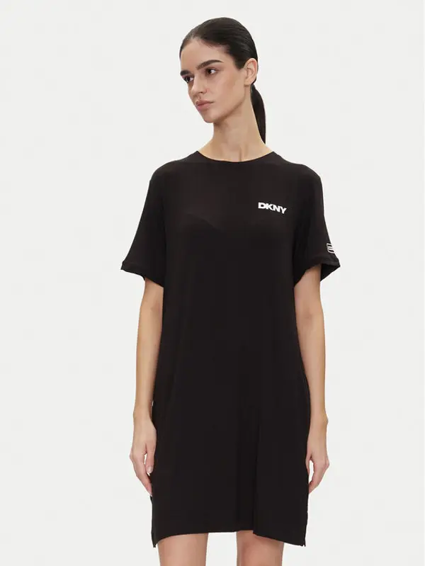 DKNY DKNY Spavaćica YI30051 Crna Relaxed Fit