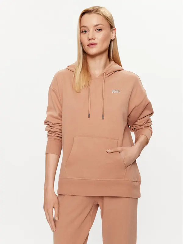 DKNY Sport DKNY Sport Majica dugih rukava DP2T9057 Smeđa Regular Fit