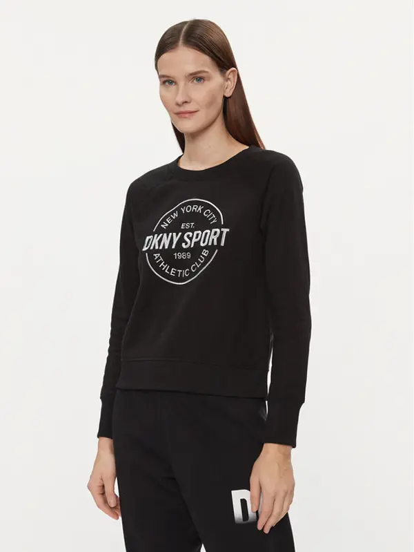 DKNY Sport DKNY Sport Majica dugih rukava DP3T9561 Crna Regular Fit