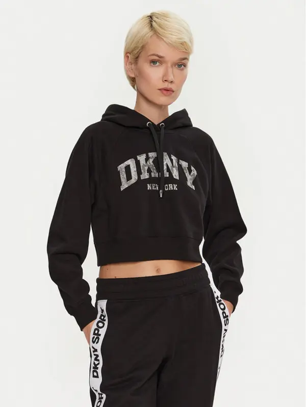DKNY Sport DKNY Sport Majica dugih rukava DP4T9938 Crna Regular Fit