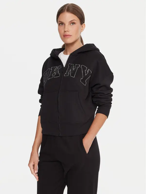 DKNY Sport DKNY Sport Majica dugih rukava DP5J9670 Crna Regular Fit