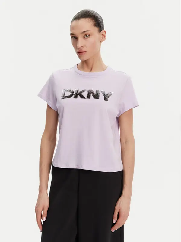 DKNY Sport DKNY Sport T-shirt DP4T1035 Ljubičasta Regular Fit