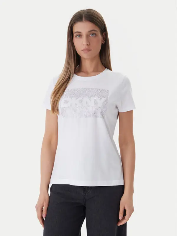 DKNY DKNY T-shirt DJ6T1701 Bijela Regular Fit