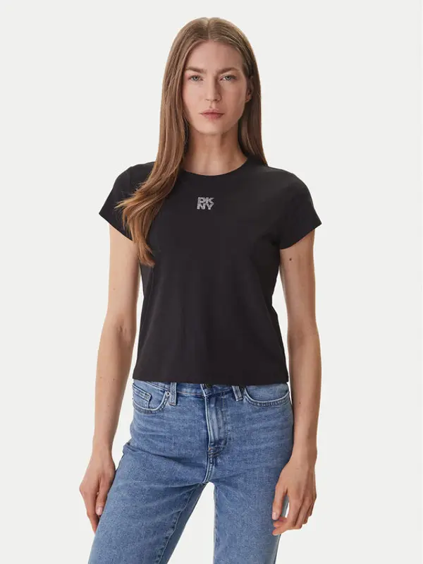 DKNY DKNY T-shirt DJ6T1740 Crna Regular Fit