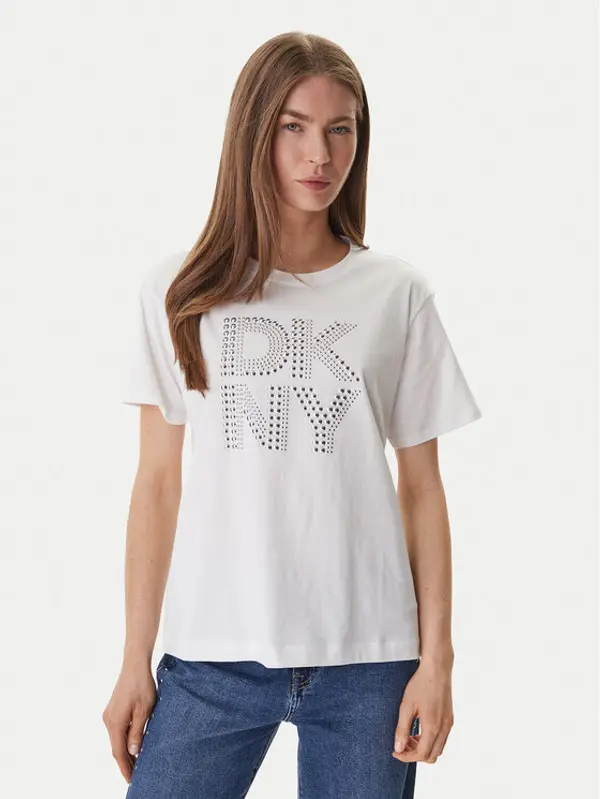 DKNY DKNY T-shirt DJ6T1741 Bijela Relaxed Fit