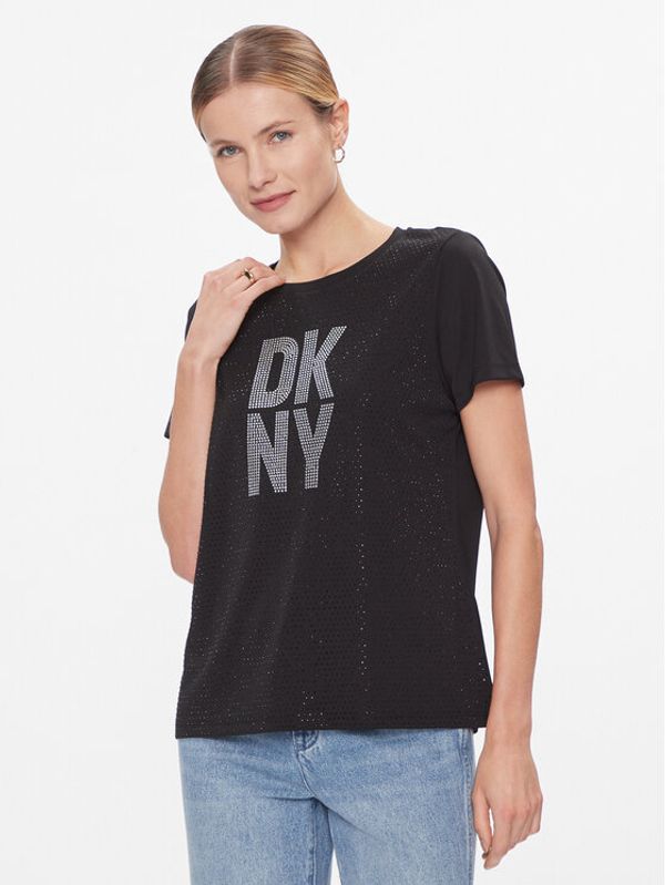 DKNY DKNY T-shirt P3JHXDNA Crna Regular Fit