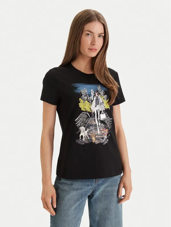 DKNY DKNY T-shirt P61M0WNA Crna Regular Fit