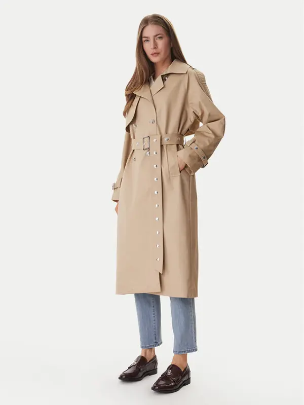 DKNY DKNY Trench DJ6J6232 Bež Regular Fit