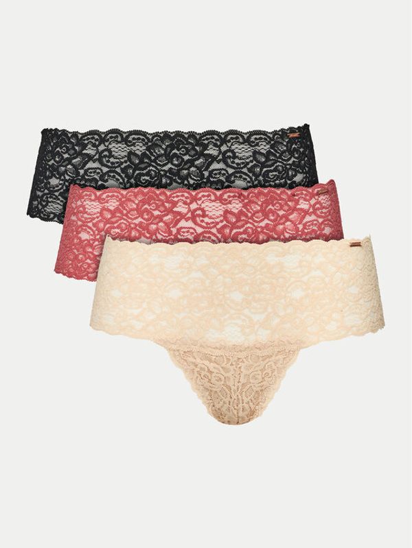 Dorina Dorina Set od 3 para klasičnih gaćica Lana D002188LA080 Šarena