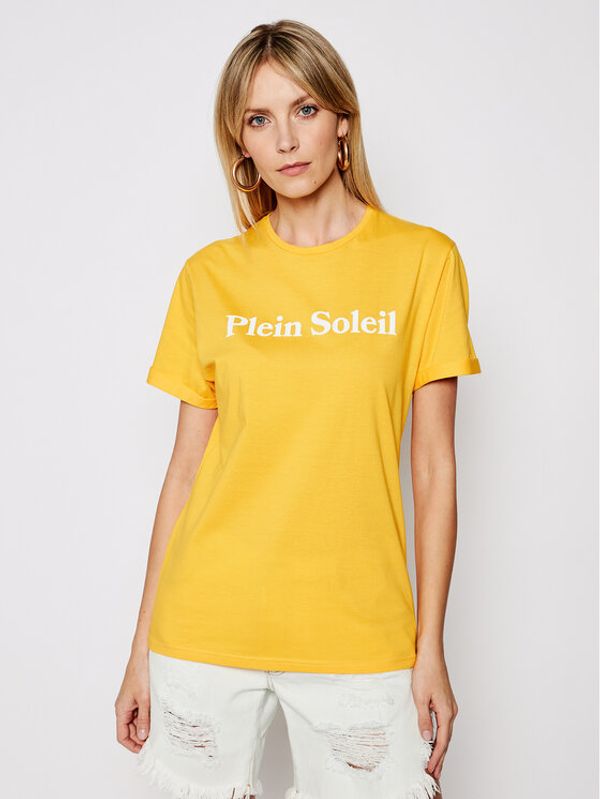 Drivemebikini Drivemebikini T-shirt Unisex Plein Soleil 2020-DRV-003_YEL Žuta Relaxed Fit