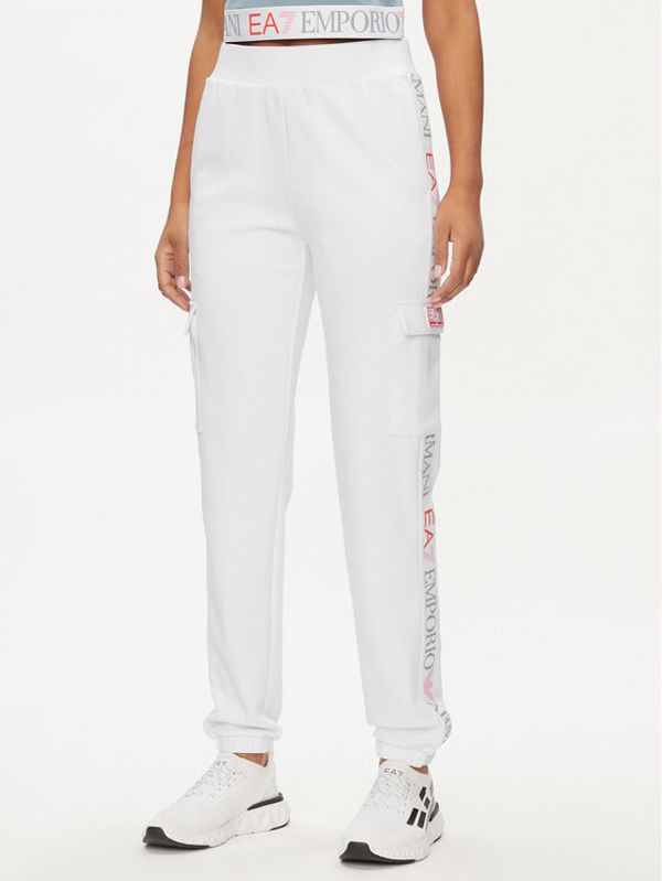 EA7 Emporio Armani EA7 Emporio Armani Donji dio trenerke 3DTP64 TJKWZ 1100 Bijela Regular Fit