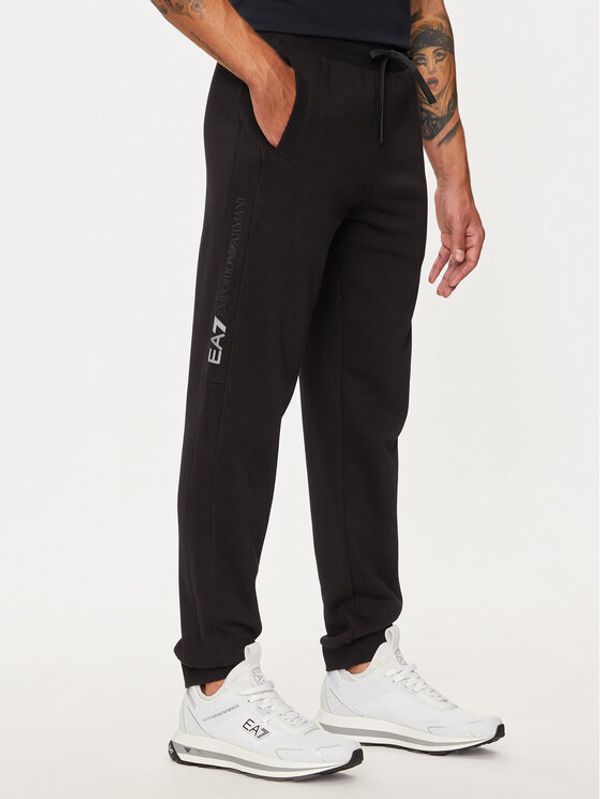 EA7 Emporio Armani EA7 Emporio Armani Donji dio trenerke 6DPP58 PJVTZ 1200 Crna Regular Fit