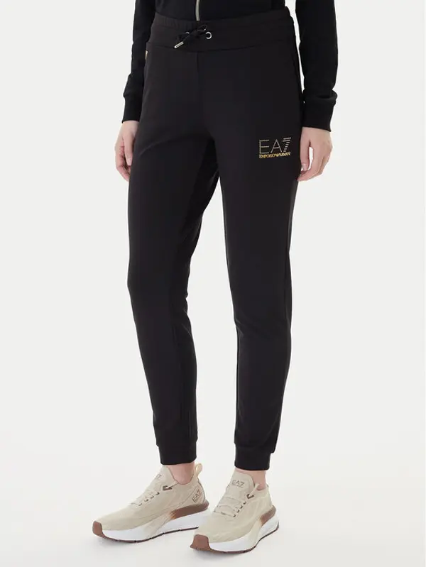 EA7 Emporio Armani EA7 Emporio Armani Donji dio trenerke 8NTP66 TJ9RZ 1200 Crna Regular Fit