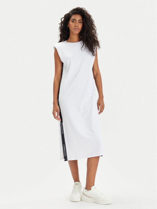EA7 Emporio Armani EA7 Emporio Armani Ljetna haljina 3DTA61 TJ6SZ 1100 Bijela Slim Fit