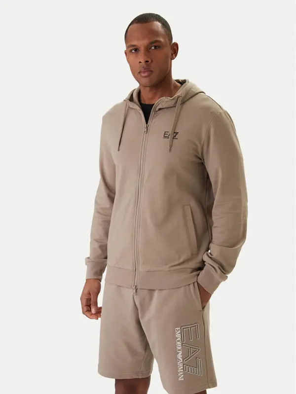 EA7 Emporio Armani EA7 Emporio Armani Majica dugih rukava 8NPM33 PJVRZ Bež Regular Fit