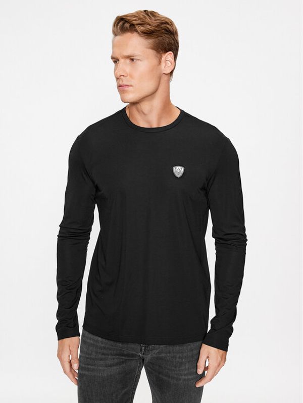 EA7 Emporio Armani EA7 Emporio Armani Majica dugih rukava 8NPT17 PJRGZ 1200 Crna Regular Fit
