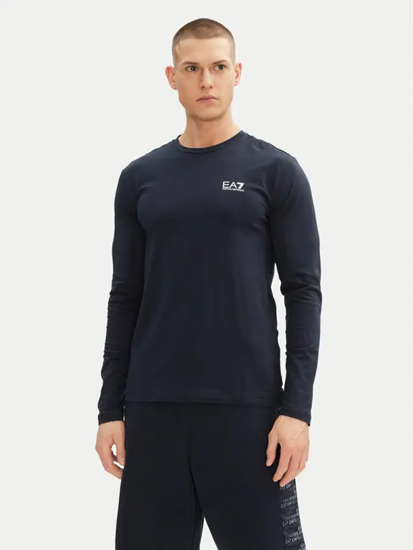 EA7 Emporio Armani EA7 Emporio Armani Majica dugih rukava 8NPT28 PJVQZ 1562 Tamnoplava Slim Fit